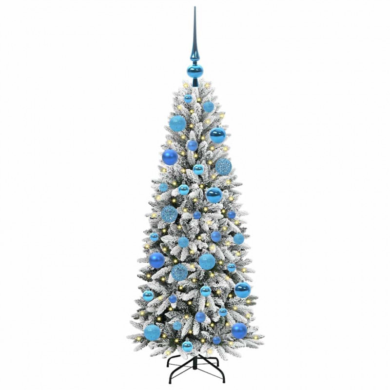 Sztuczna choinka Biały 120 cm PVC, Plastik, Stal i PE