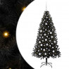 Choinka z 300 diodami LED z podstawą Czarny 180 cm PVC