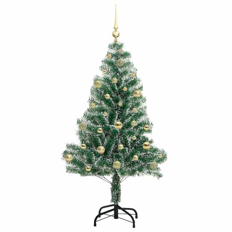 Sztuczna choinka z śnieżnym pokryciem z lampkami LED 150 cm