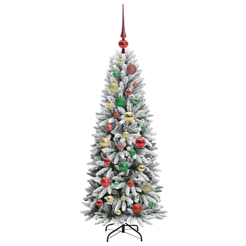 Sztuczna choinka Biały 120 cm PVC, Plastik, Stal i PE