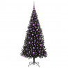 Choinka z 300 diodami LED z podstawą Czarny 180 cm PVC