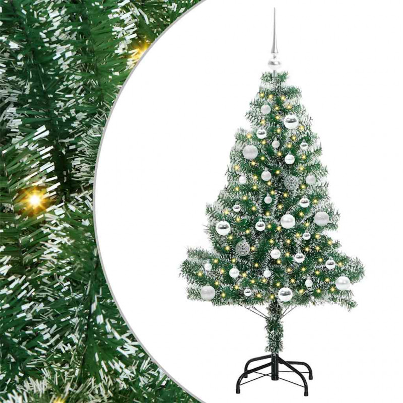 Sztuczna choinka z śnieżnym pokryciem z lampkami LED 150 cm