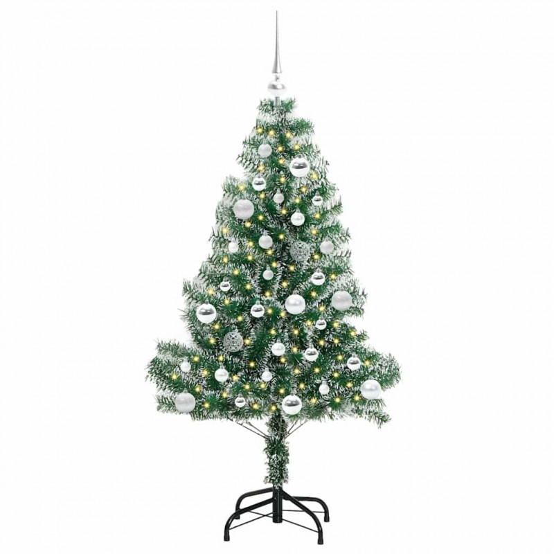 Sztuczna choinka z śnieżnym pokryciem z lampkami LED 150 cm