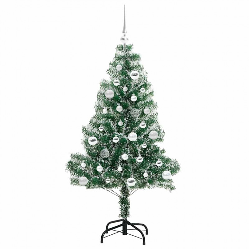 Sztuczna choinka z śnieżnym pokryciem z lampkami LED 150 cm
