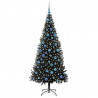 Choinka z 300 diodami LED z podstawą Czarny 180 cm PVC