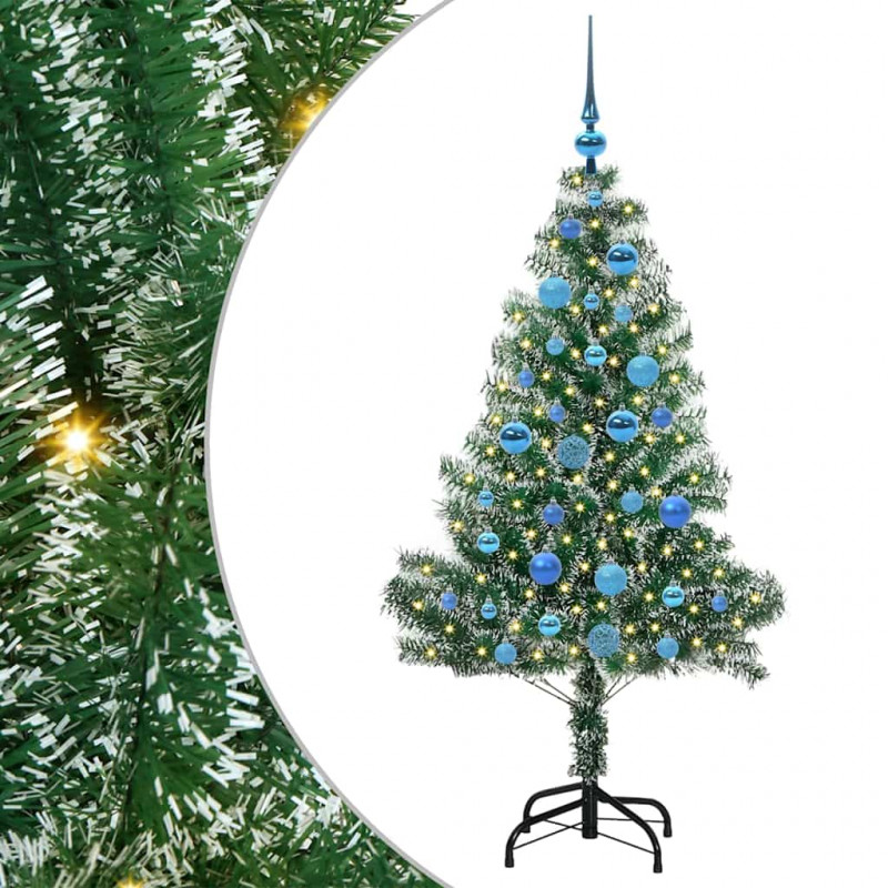 Sztuczna choinka z śnieżnym pokryciem z lampkami LED 150 cm