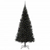 Choinka z 300 diodami LED z podstawą Czarny 210 cm PVC