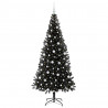 Choinka z 300 diodami LED z podstawą Czarny 210 cm PVC