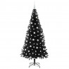 Choinka z 300 diodami LED z podstawą Czarny 210 cm PVC