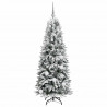 Sztuczna choinka Biały 150 cm PVC, Plastik, Stal i PE