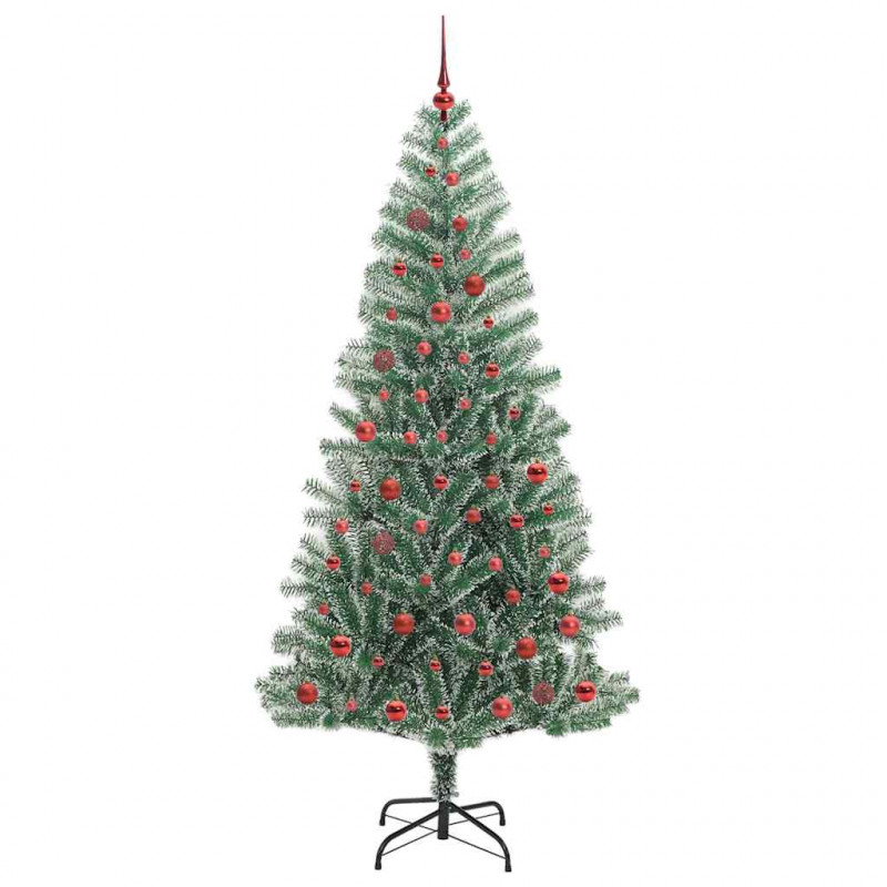 Sztuczna choinka z śnieżnym pokryciem z lampkami LED 210 cm