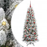 Sztuczna choinka Biały 150 cm PVC, Plastik, Stal i PE