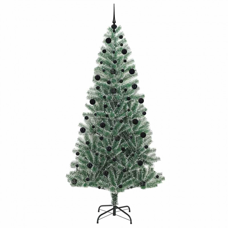 Sztuczna choinka z śnieżnym pokryciem z lampkami LED 210 cm