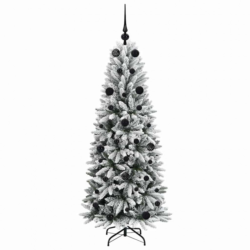 Sztuczna choinka Biały 150 cm PVC, Plastik, Stal i PE