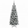 Sztuczna choinka Biały 150 cm PVC, Plastik, Stal i PE