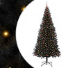 Choinka z 300 diodami LED z podstawą Czarny 240 cm PVC