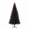 Choinka z 300 diodami LED z podstawą Czarny 240 cm PVC