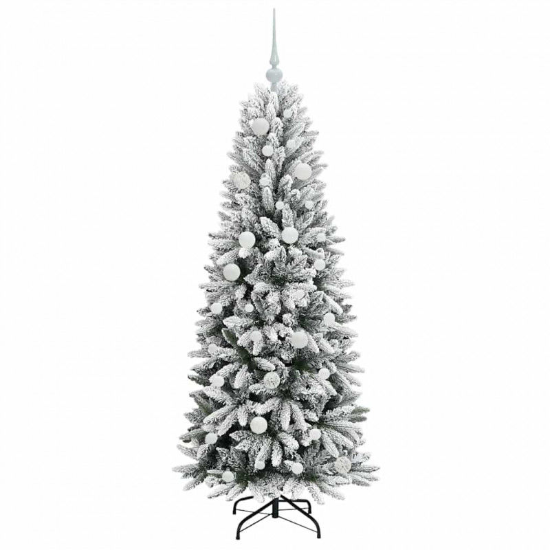 Sztuczna choinka Biały 150 cm PVC, Plastik, Stal i PE