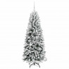 Sztuczna choinka Biały 150 cm PVC, Plastik, Stal i PE