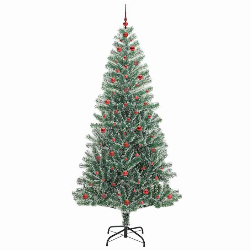 Sztuczna choinka z śnieżnym pokryciem z lampkami LED 240 cm