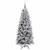 Sztuczna choinka Biały 150 cm PVC, Plastik, Stal i PE
