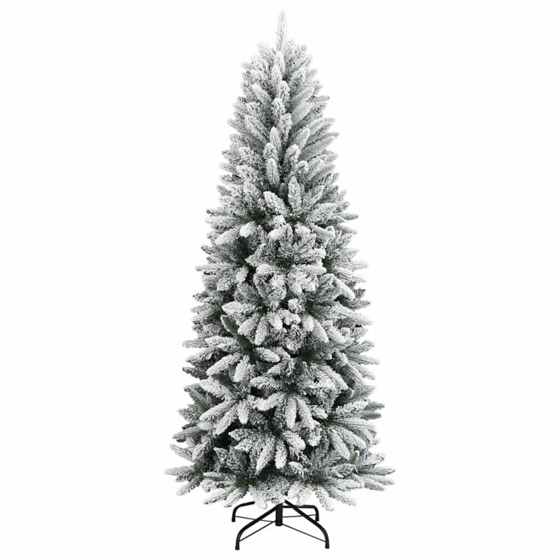 Sztuczna choinka Biały 150 cm PVC, Plastik, Stal i PE
