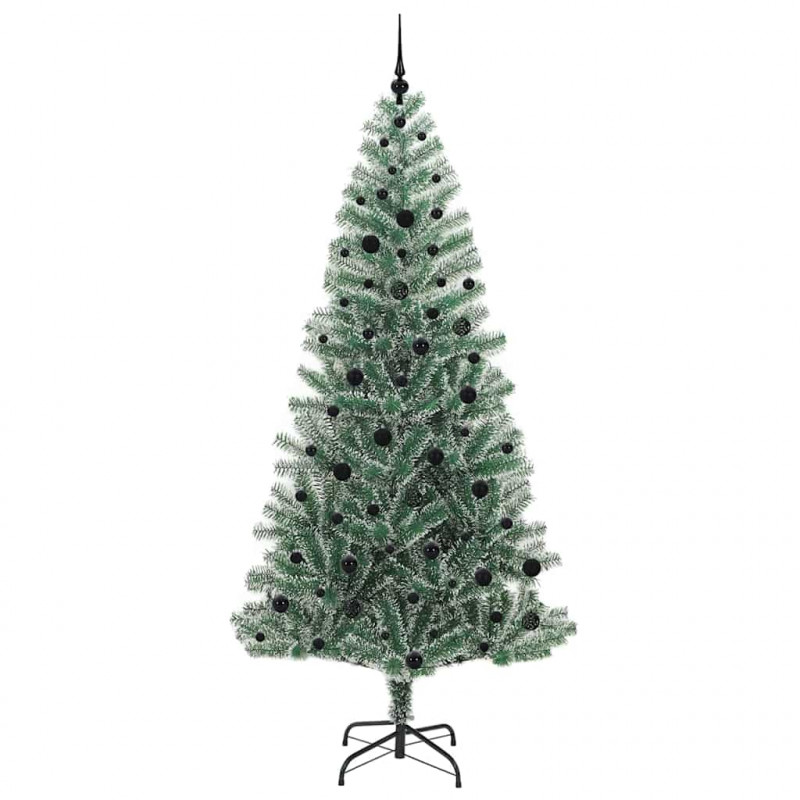 Sztuczna choinka z śnieżnym pokryciem z lampkami LED 240 cm