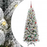 Sztuczna choinka Biały 150 cm PVC, Plastik, Stal i PE