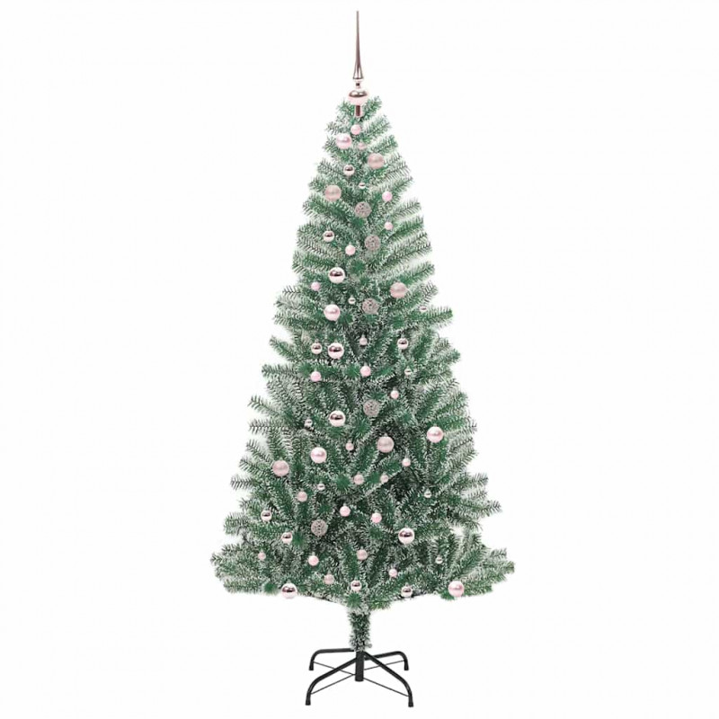 Sztuczna choinka z śnieżnym pokryciem z lampkami LED 240 cm