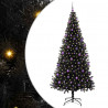 Choinka z 300 diodami LED z podstawą Czarny 240 cm PVC