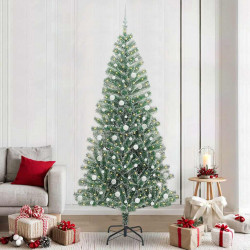 Sztuczna choinka z śnieżnym pokryciem z lampkami LED 240 cm