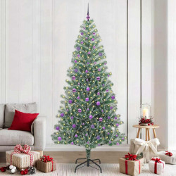 Sztuczna choinka z śnieżnym pokryciem z lampkami LED 240 cm