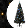 Choinka z 300 diodami LED z podstawą Czarny 240 cm PVC
