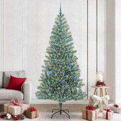 Sztuczna choinka z śnieżnym pokryciem z lampkami LED 240 cm
