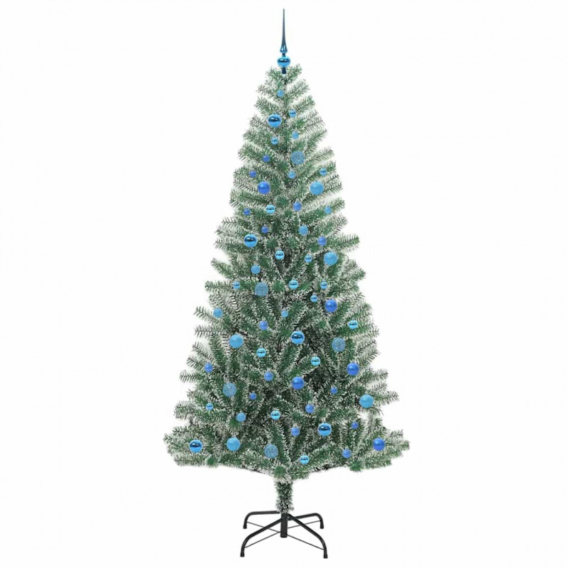 Sztuczna choinka z śnieżnym pokryciem z lampkami LED 240 cm