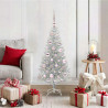 Choinka z 150 diodami LED z podstawą Srebrny 120 cm PET
