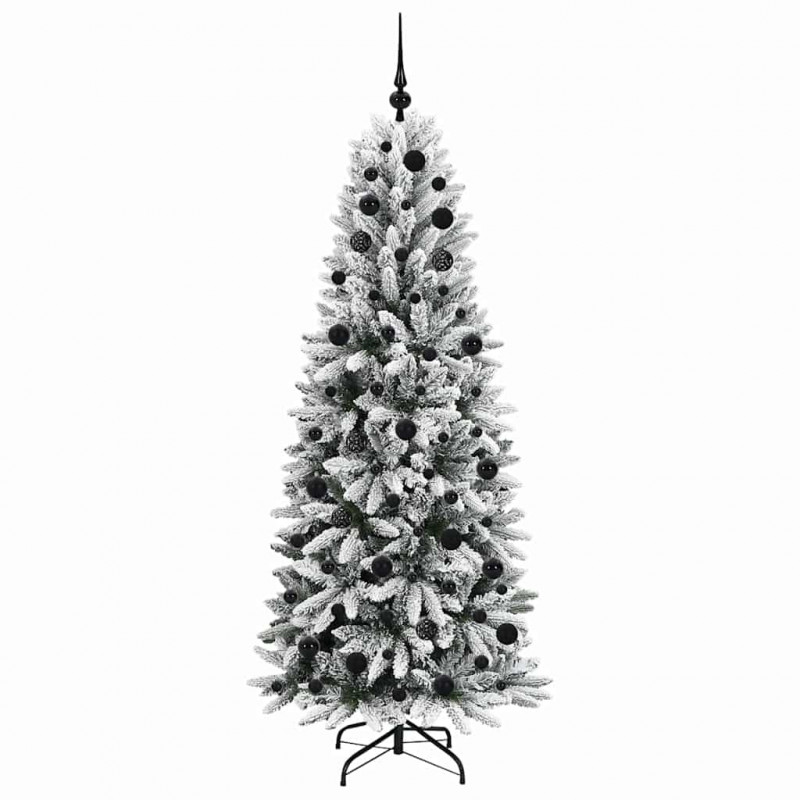 Sztuczna choinka Biały 180 cm PVC, Plastik, Stal i PE