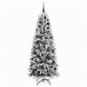 Sztuczna choinka Biały 180 cm PVC, Plastik, Stal i PE