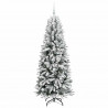 Sztuczna choinka Biały 180 cm PVC, Plastik, Stal i PE