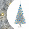 Choinka z 150 diodami LED z podstawą Srebrny 120 cm PET