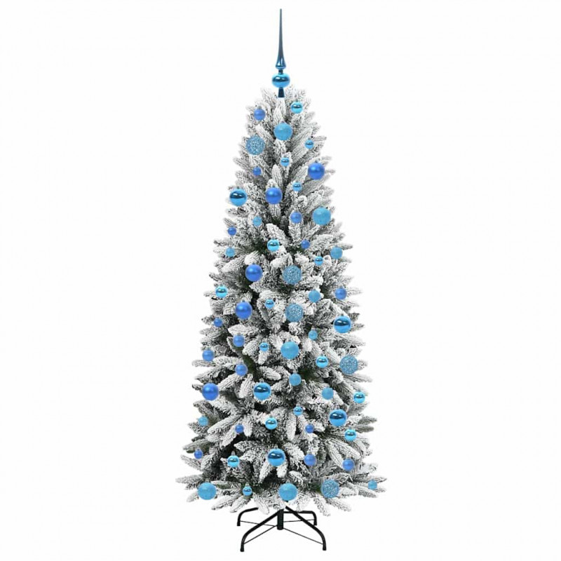 Sztuczna choinka Biały 180 cm PVC, Plastik, Stal i PE