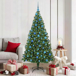Odwrócone sztuczne prelitowe drzewko bożonarodzeniowe z zestawem kul