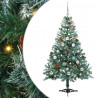Sztuczna choinka z 150 diodami LED Zielony 150 cm PVC i stal