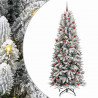 Sztuczna choinka Biały 210 cm PVC, Plastik, Stal i PE