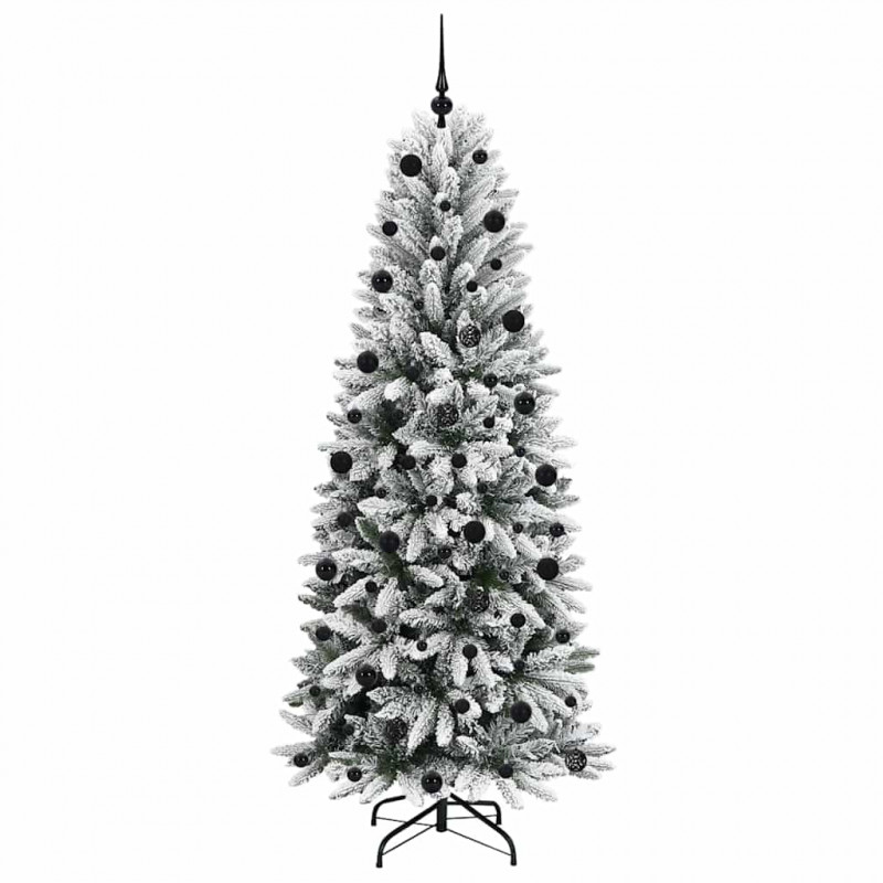 Sztuczna choinka Biały 210 cm PVC, Plastik, Stal i PE