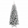 Sztuczna choinka Biały 210 cm PVC, Plastik, Stal i PE