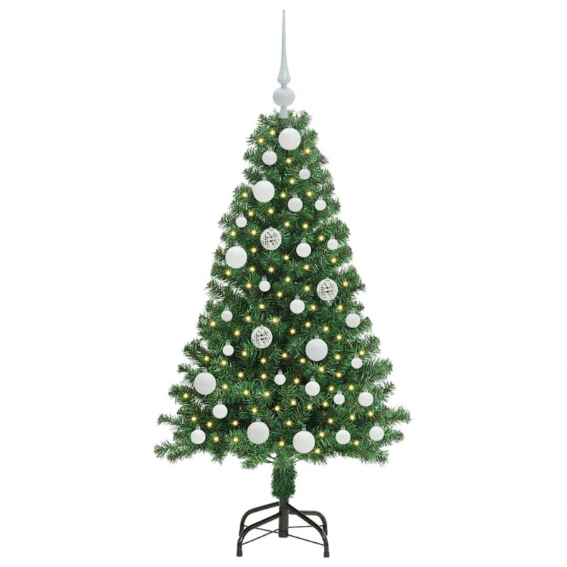 Sztuczna choinka z podstawą Zielony 120 cm PVC i Stal i Plastik