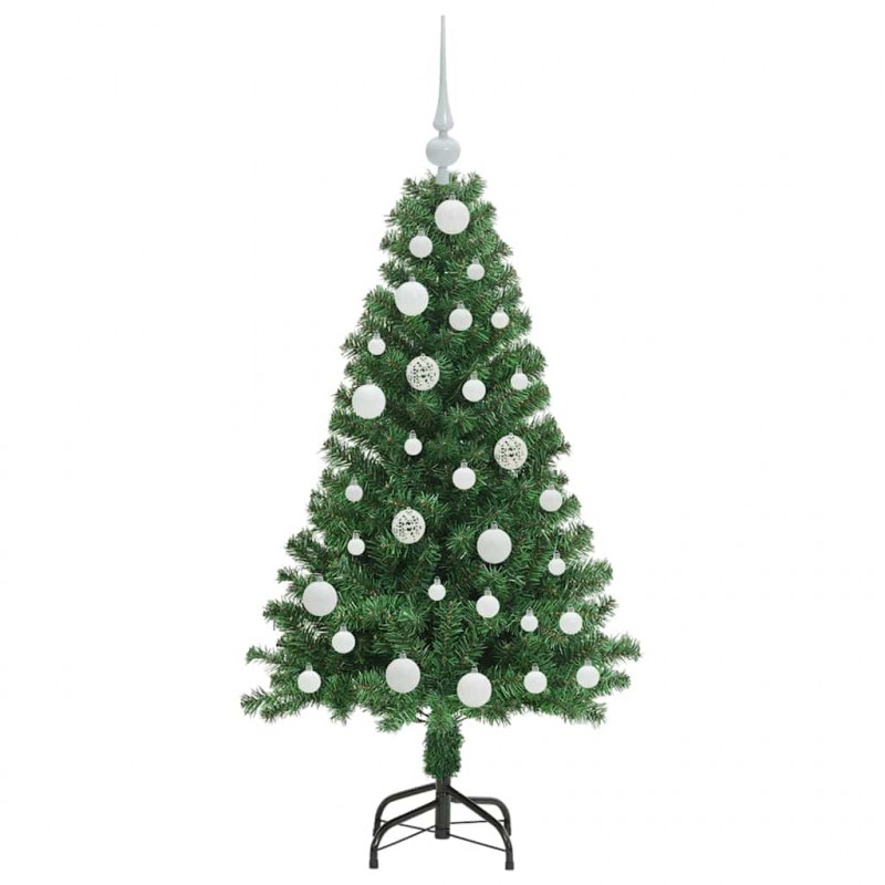 Sztuczna choinka z podstawą Zielony 120 cm PVC i Stal i Plastik