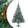 Sztuczna choinka z 150 diodami LED Zielony 150 cm PVC i stal