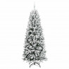 Sztuczna choinka Biały 210 cm PVC, Plastik, Stal i PE